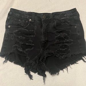 American eagle high waisted black shorts